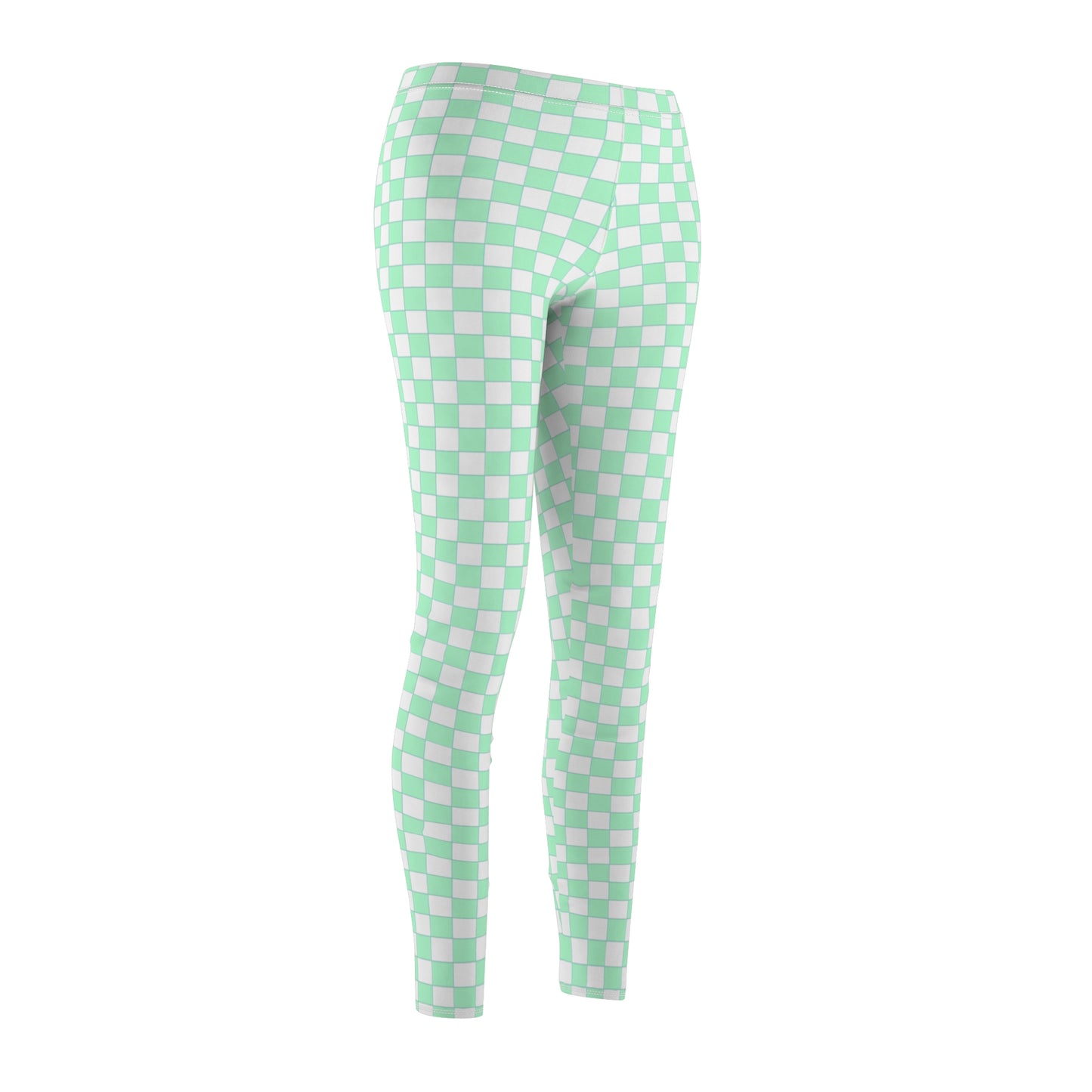 Green Squares Women's Fancy Leggings