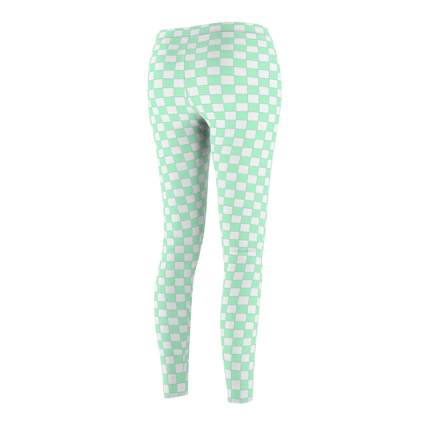 Green Squares Women's Fancy Leggings