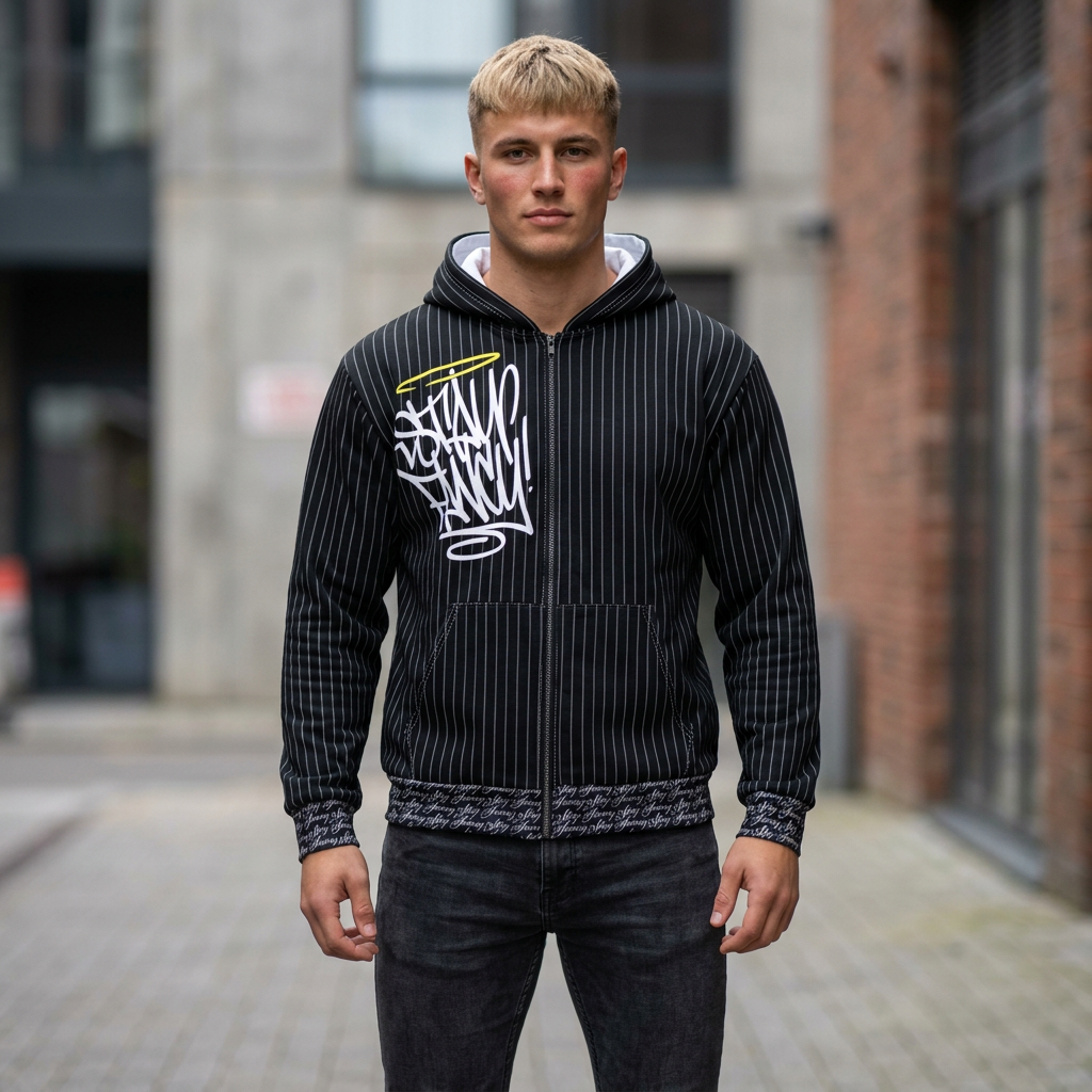 Stay Fancy Fresh Pressed Men's Zip Hoodie