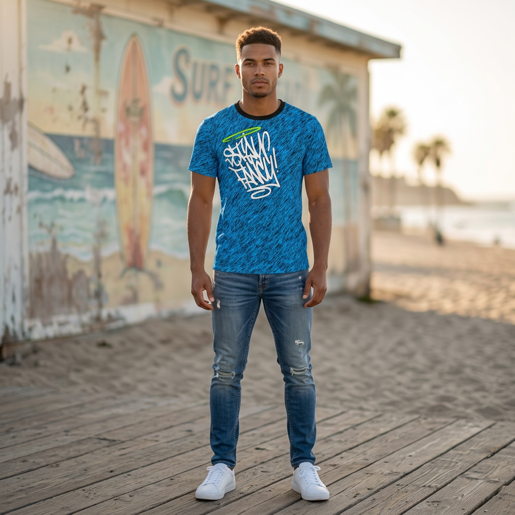 Brushed Blue Men's Tee