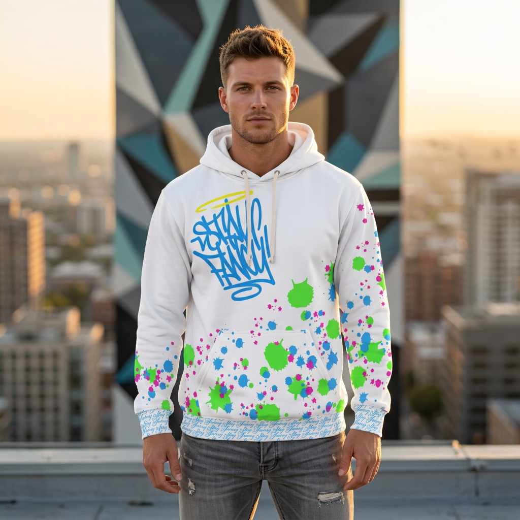 Stay Fancy Outburst Men's Pullover Hoodie