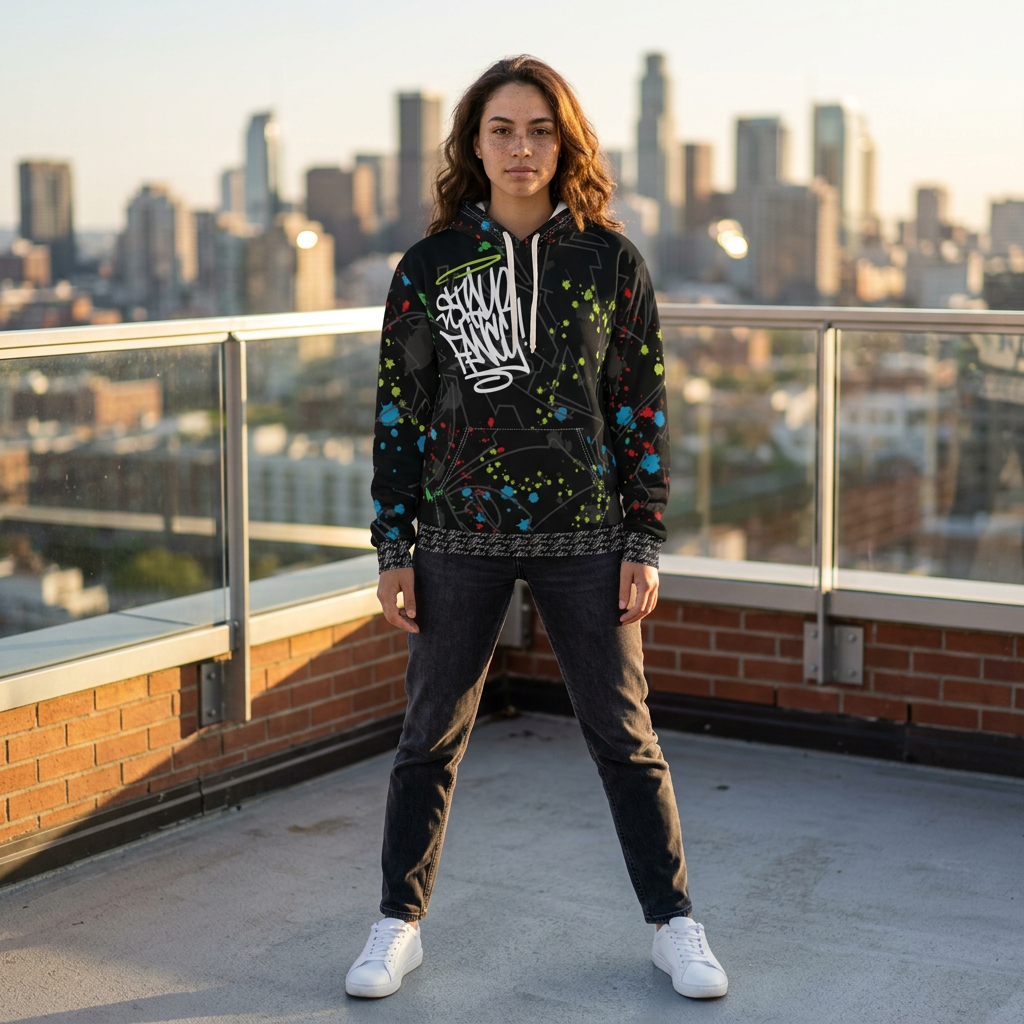 Graffiti Splash Women's Pullover Hoodie