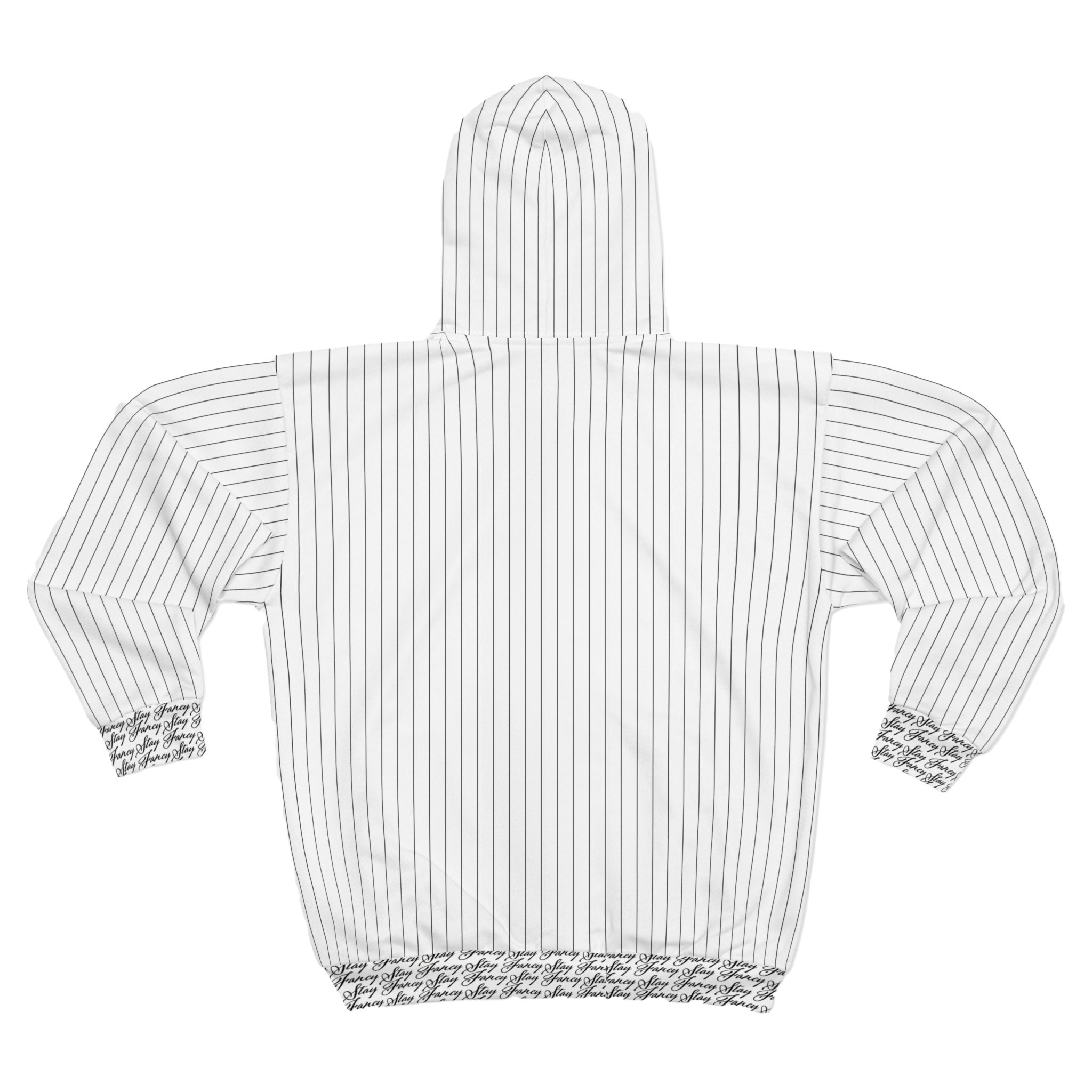 Stay Fancy Pinstripe Reverse Women's Zip Hoodie