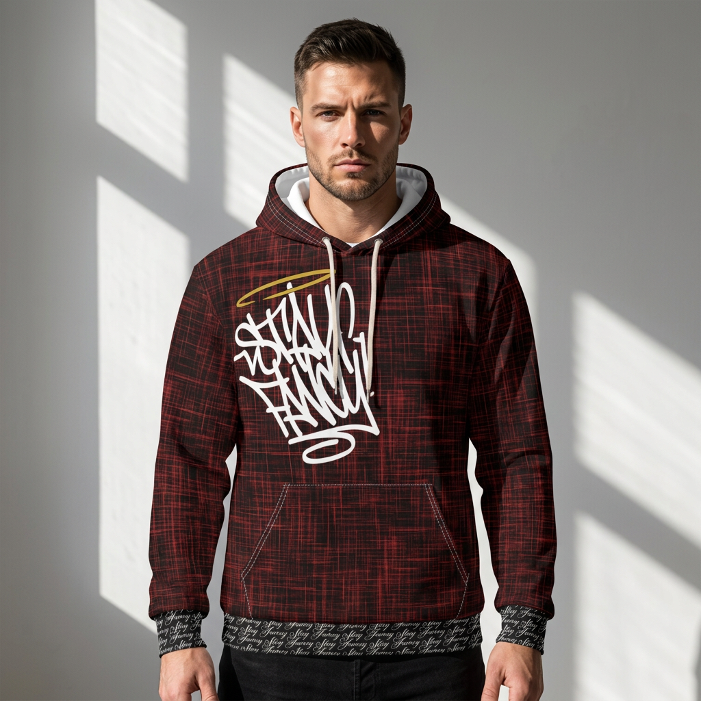 Stay Fancy Fault Line Men's Pullover Hoodie