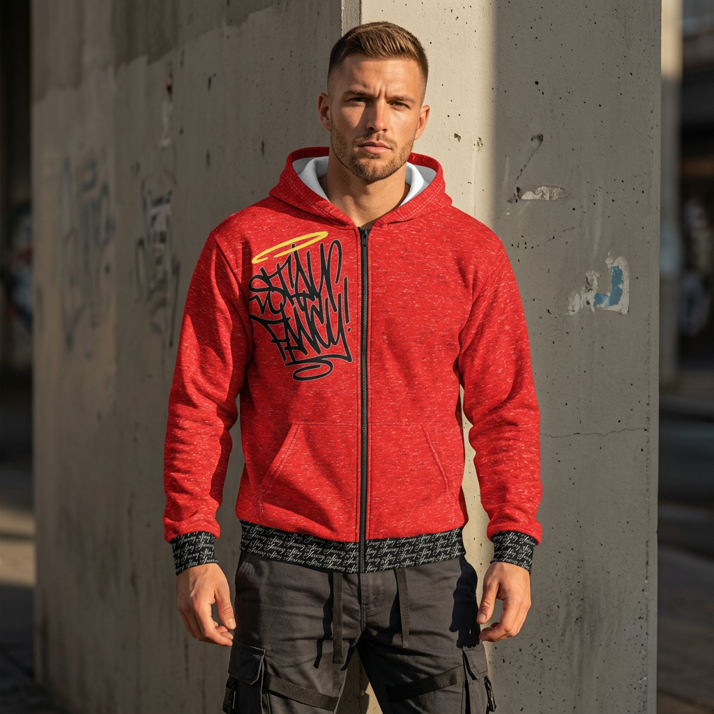 Red Alert Men's Zip Hoodie