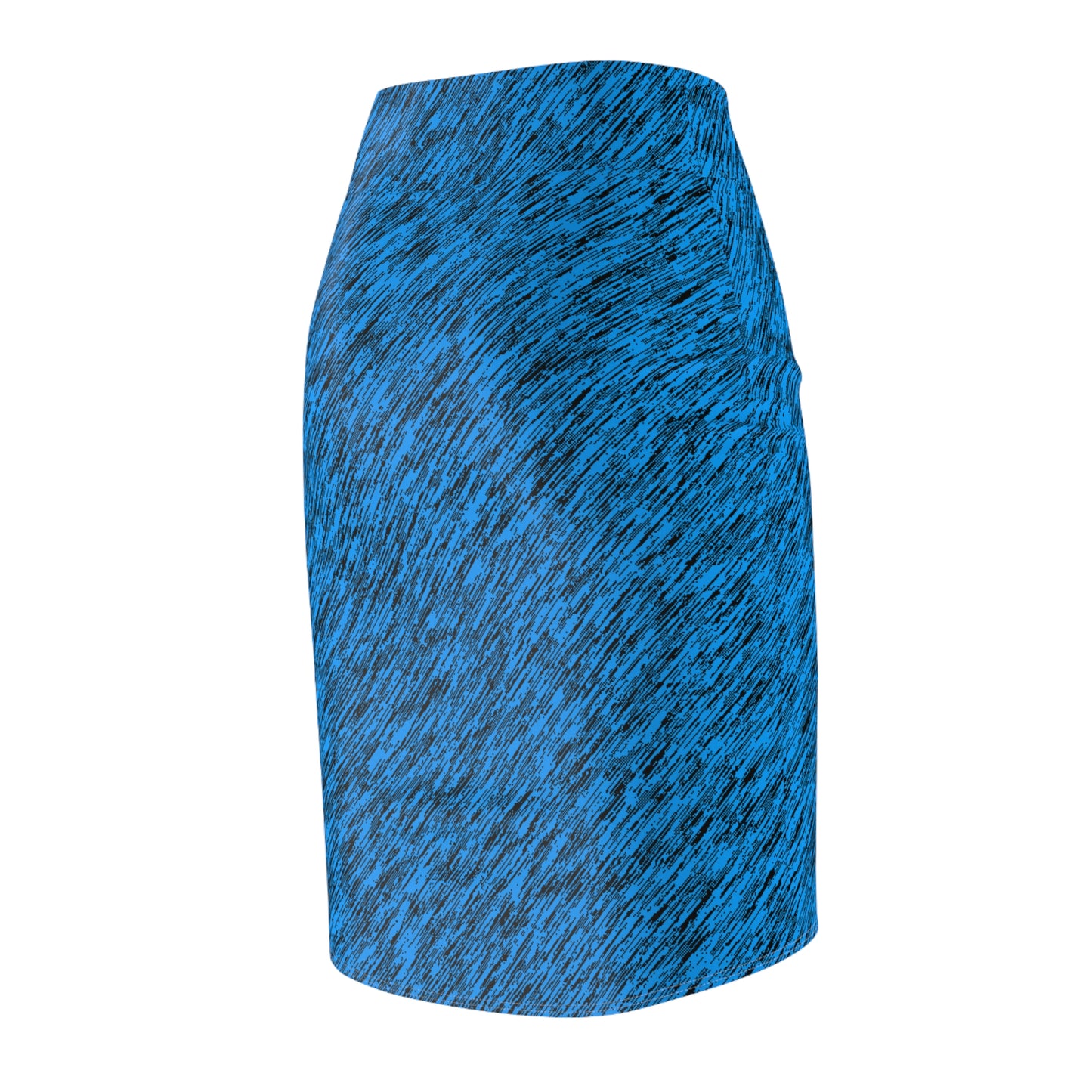 Brushed Blue Women's Pencil Skirt