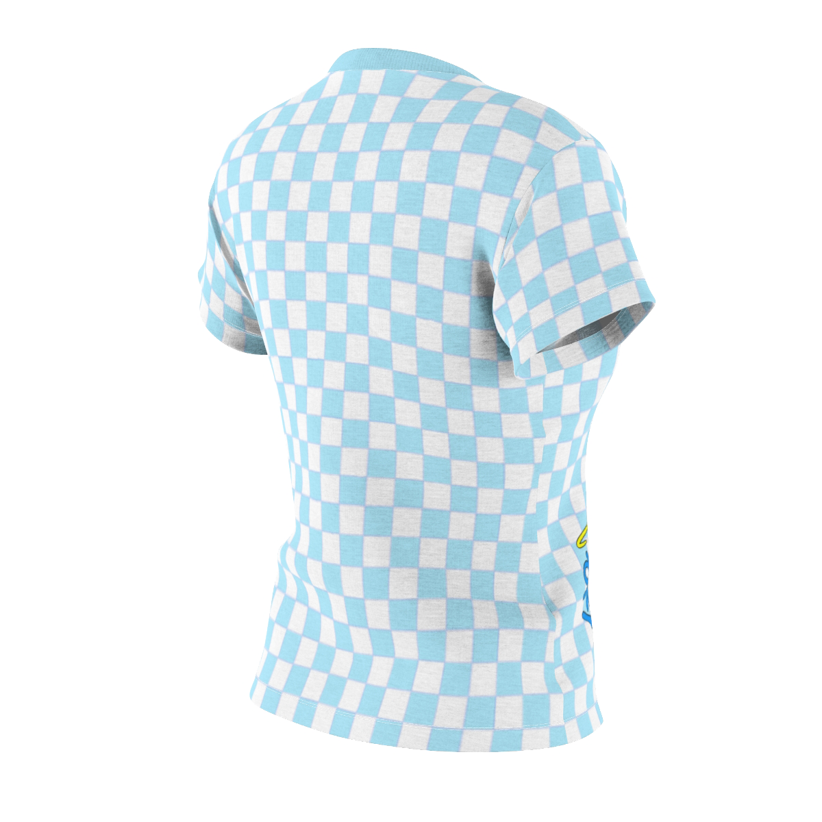 Blue Checkers Women's Top