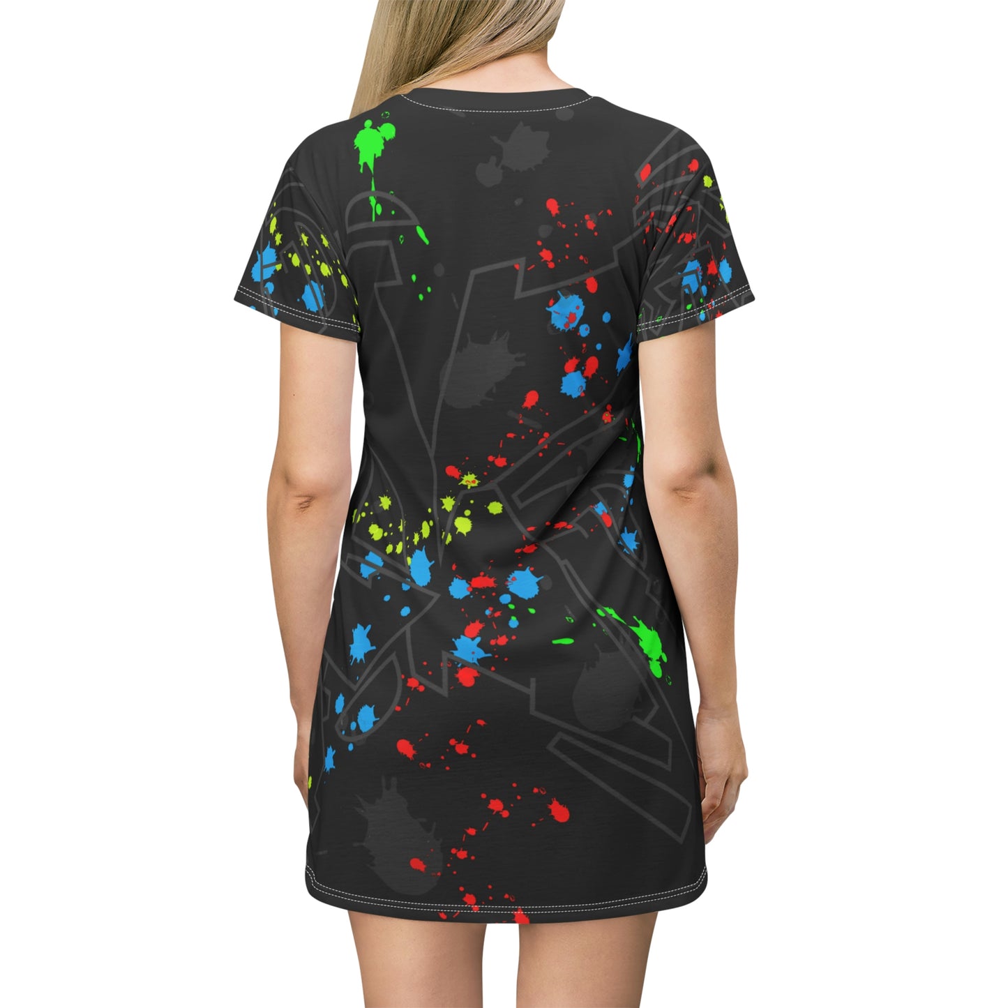 Stay Fancy Graffiti Splash Women's T-Shirt Dress