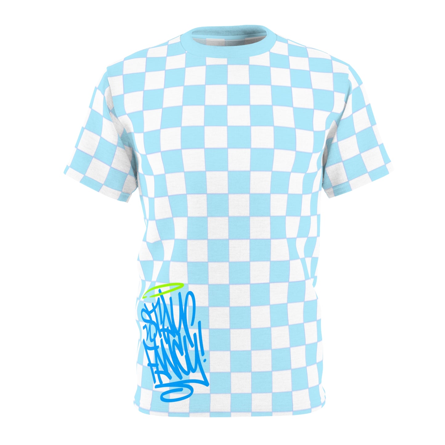 Blue Squares Fancy Tee