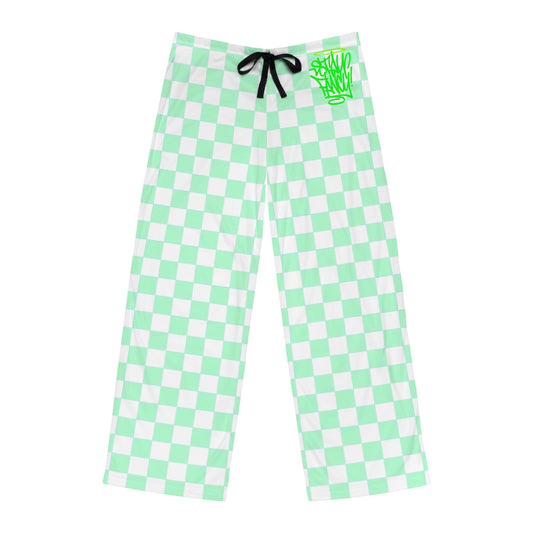 Green Squares Fancy Pants
