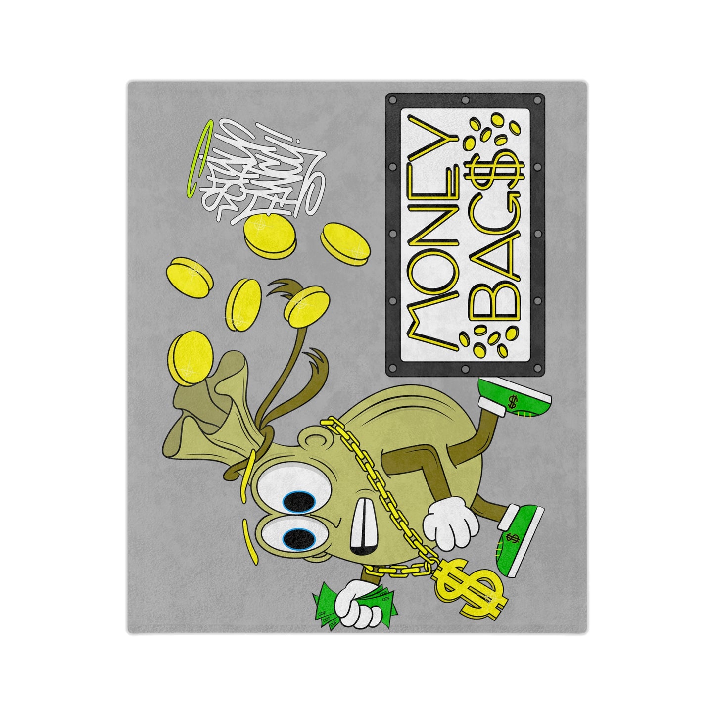 Money Bags Velveteen Minky Blanket