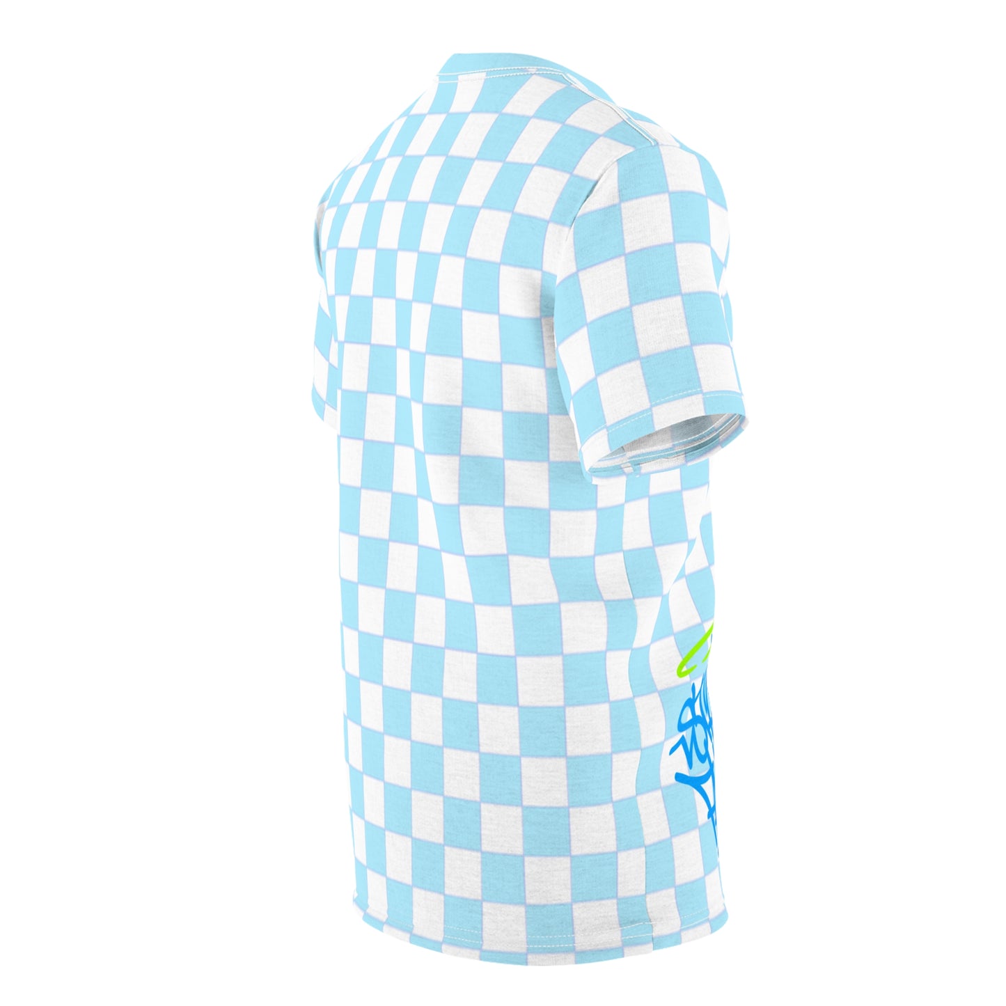 Blue Squares Fancy Tee
