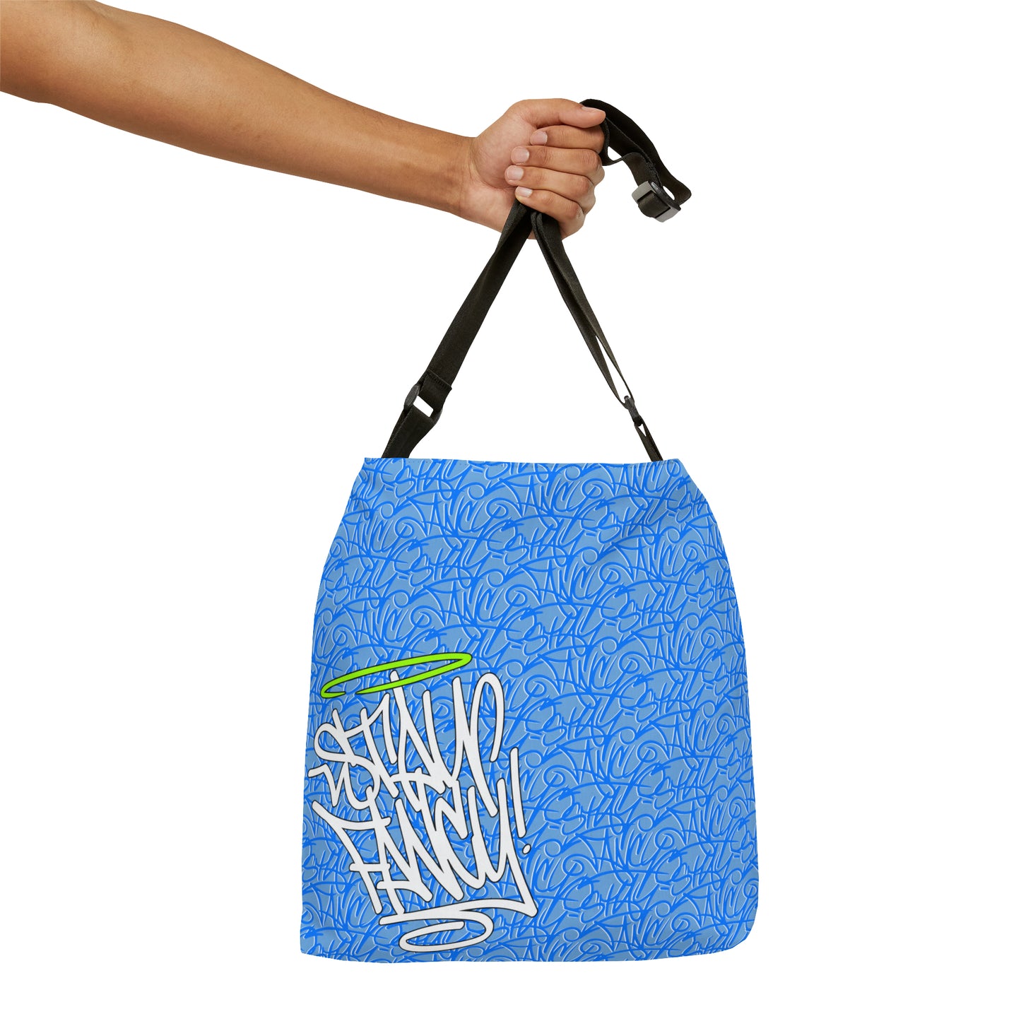 SF Blue Graffiti Adjustable Tote Bag