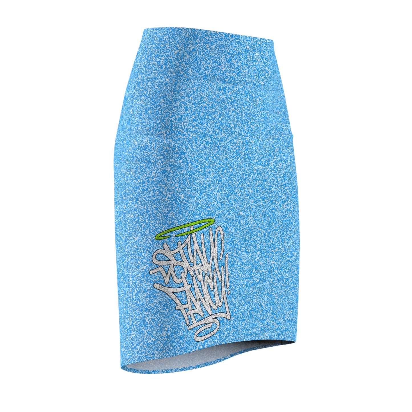 Speckled Blue Women's Pencil Skirt