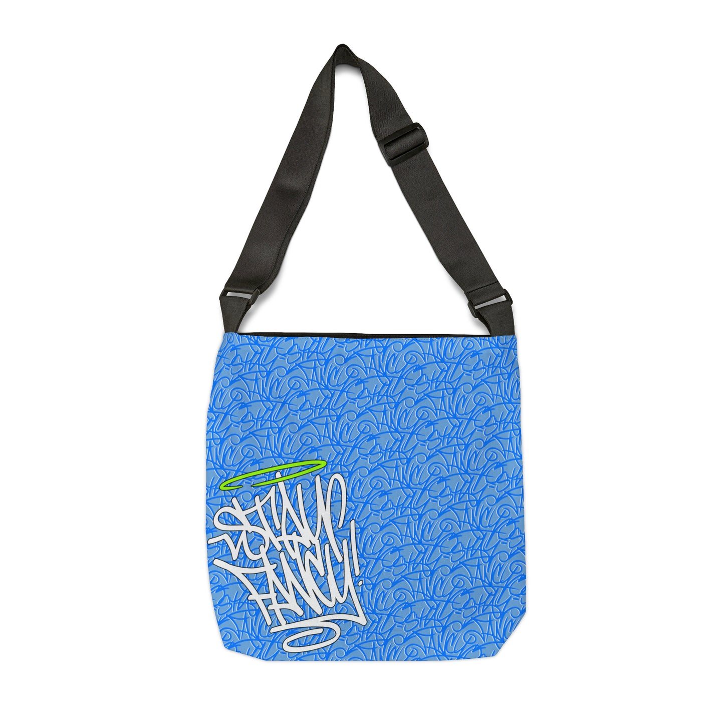 SF Blue Graffiti Adjustable Tote Bag