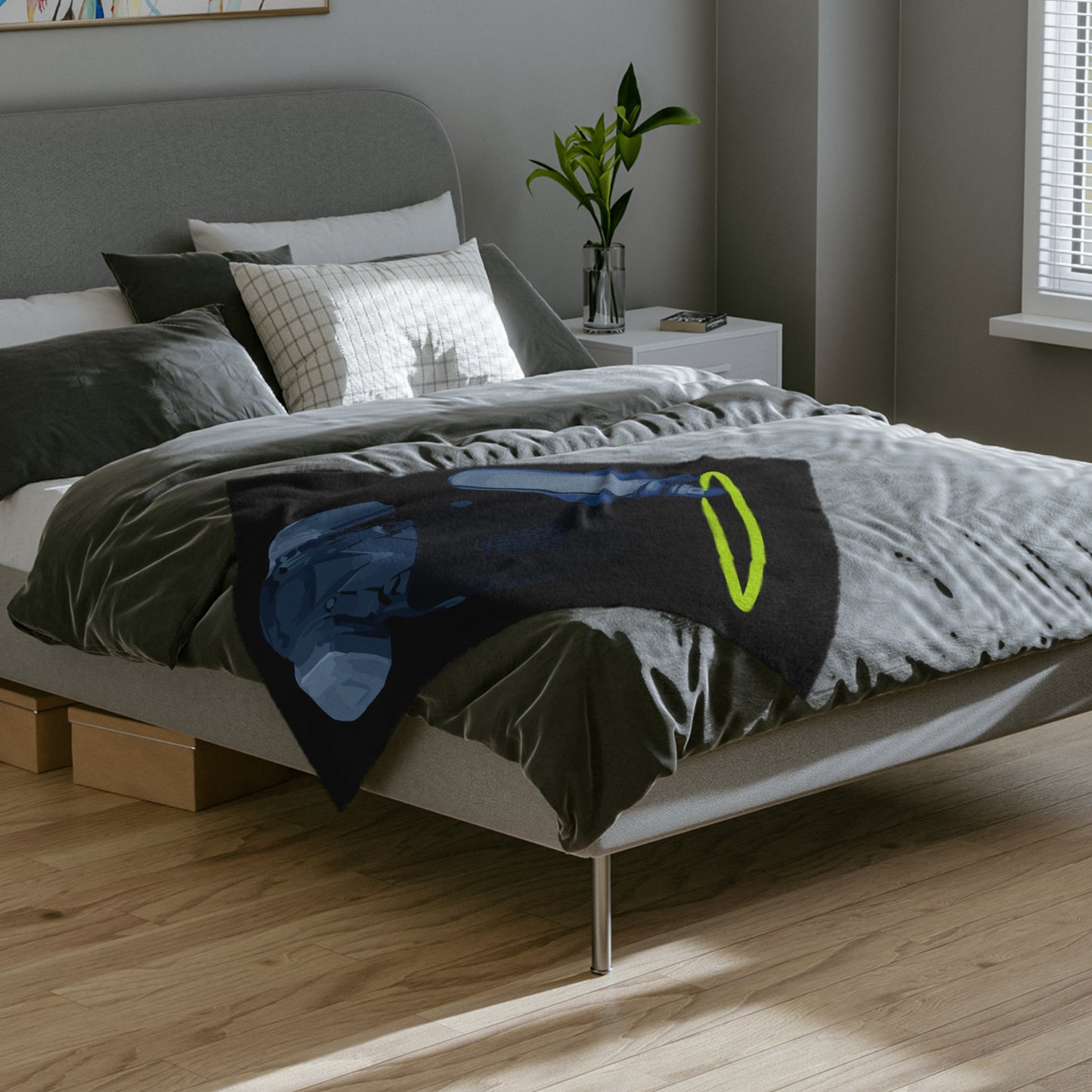 Ghost Halo Velveteen Minky Blanket