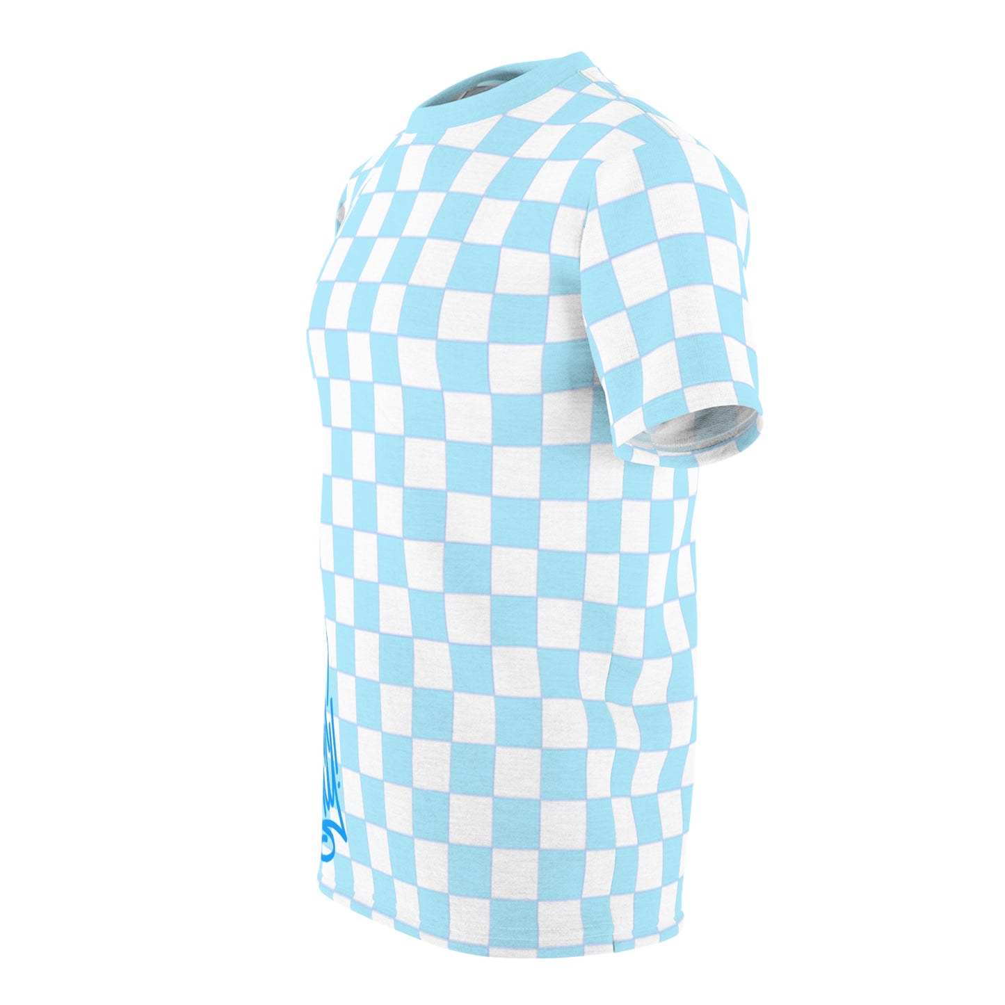 Blue Squares Fancy Tee