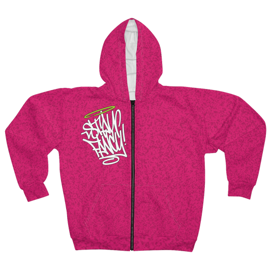Stay Fancy Pink Logo Women's Zip Hoodie