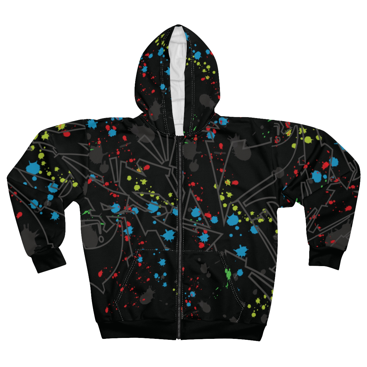 Stay Fancy Graffiti Splash Men's Zip Hoodie
