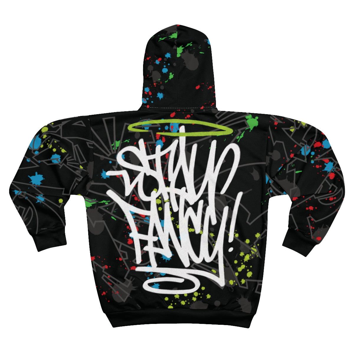 Stay Fancy Graffiti Splash Men's Zip Hoodie