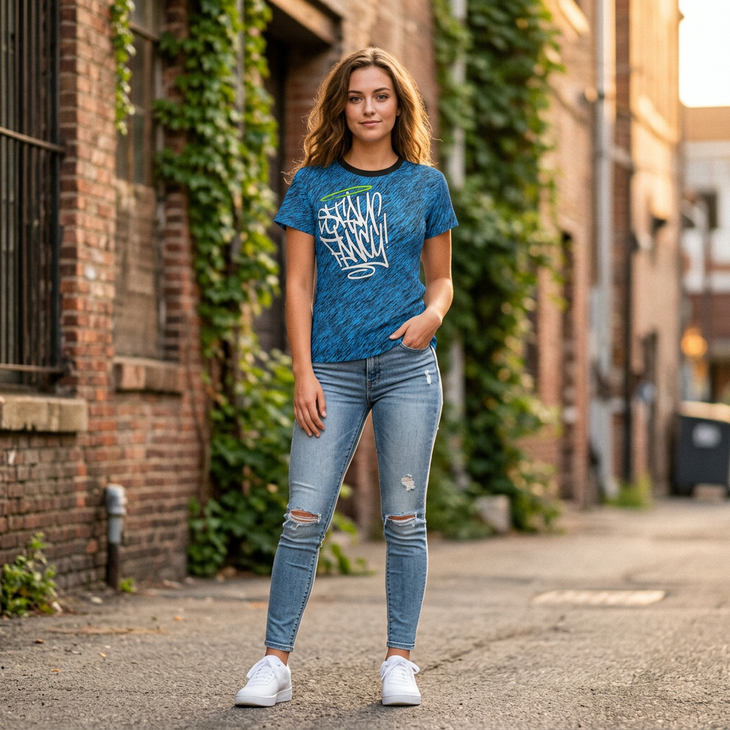 Brushed Blue Women's Tee