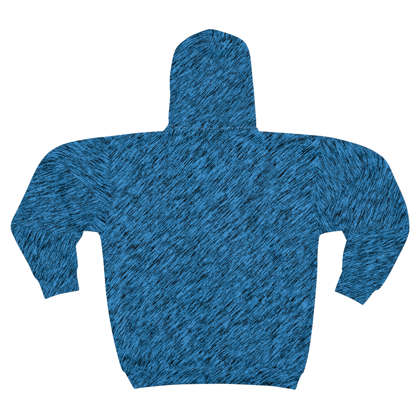 Stay Fancy Brushed Blue Men's Zip Hoodie