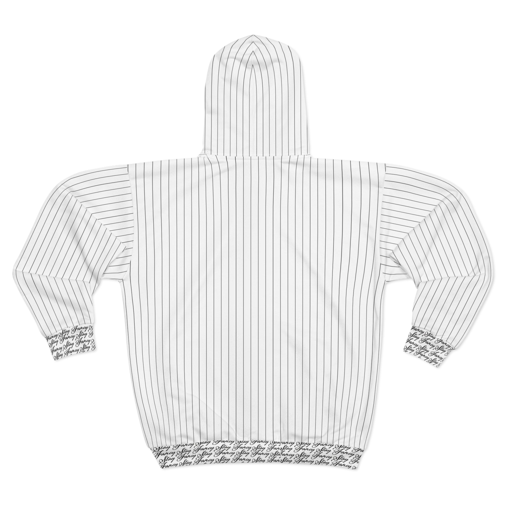Stay Fancy Pinstripe Reverse Men's Zip Hoodie