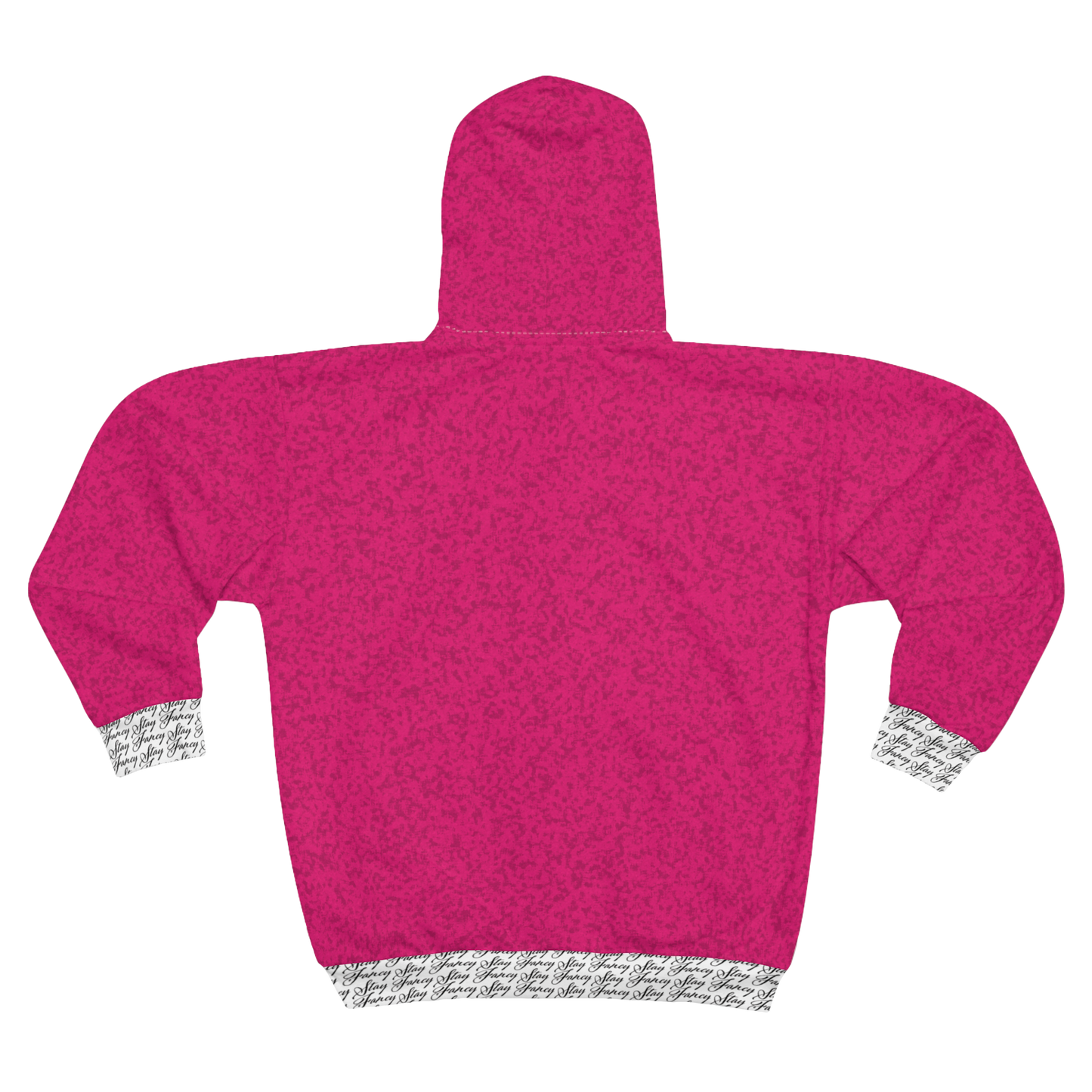 Stay Fancy Pink Static Women's Zip Hoodie