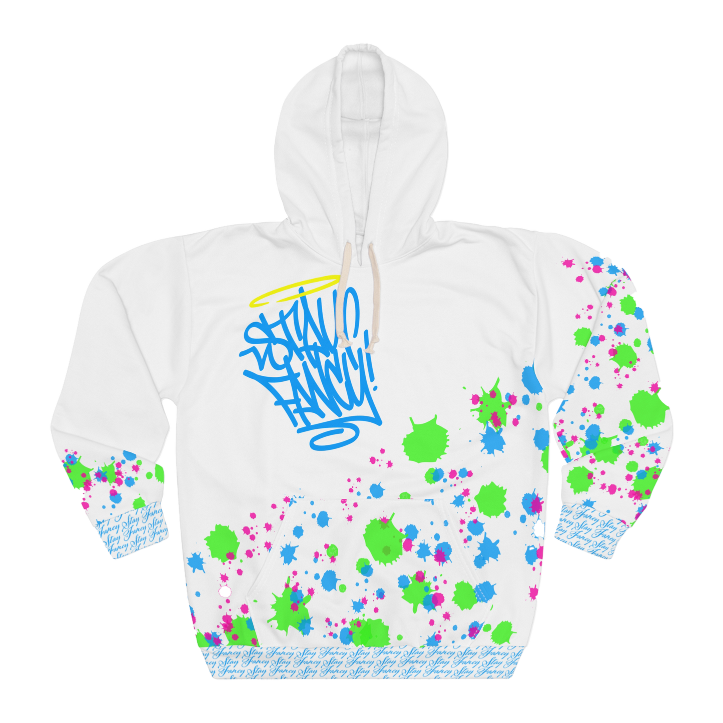 Stay Fancy Splash Men's Pullover Hoodie