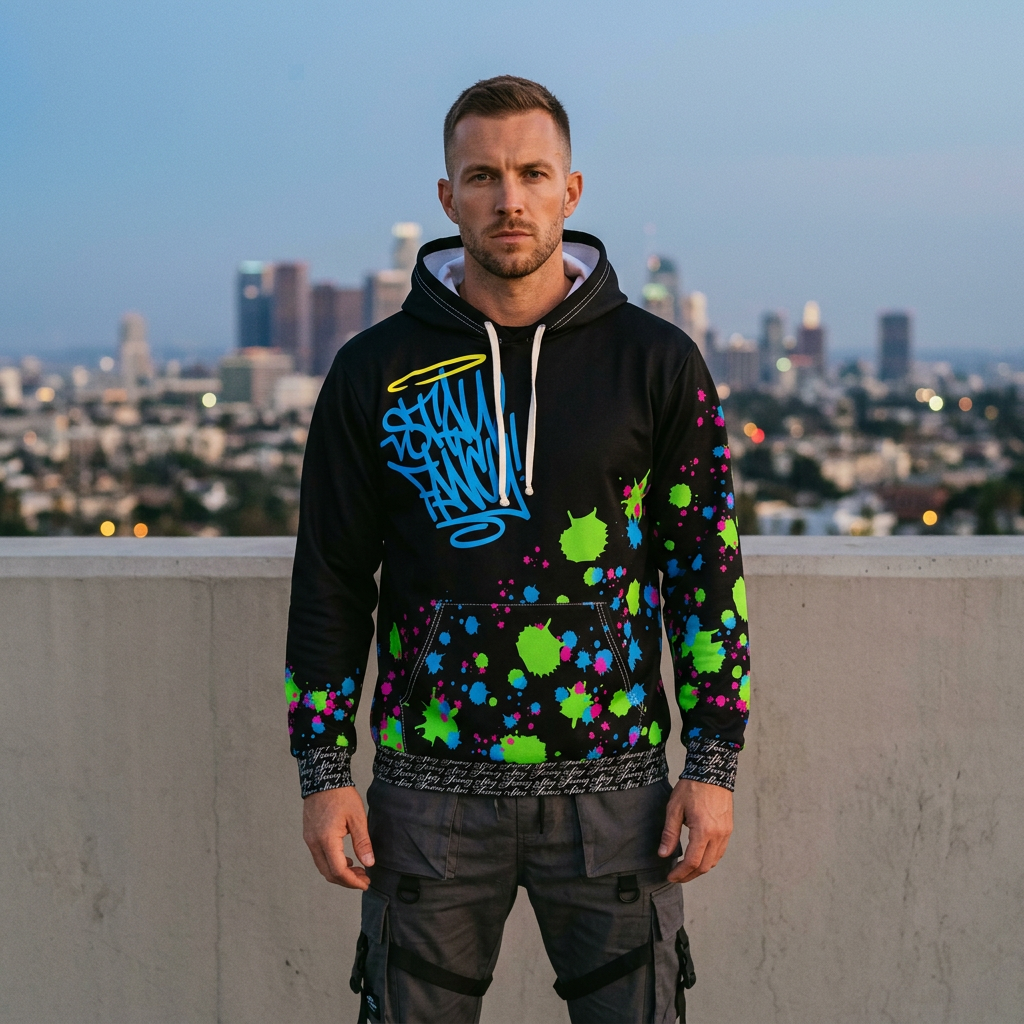 Stay Fancy Outburst Men's Pullover Hoodie