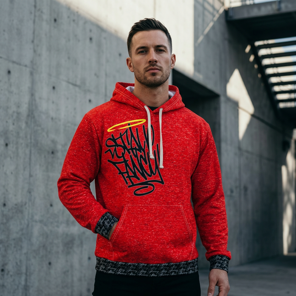 Stay Fancy Red Alert Men's Pullover Hoodie