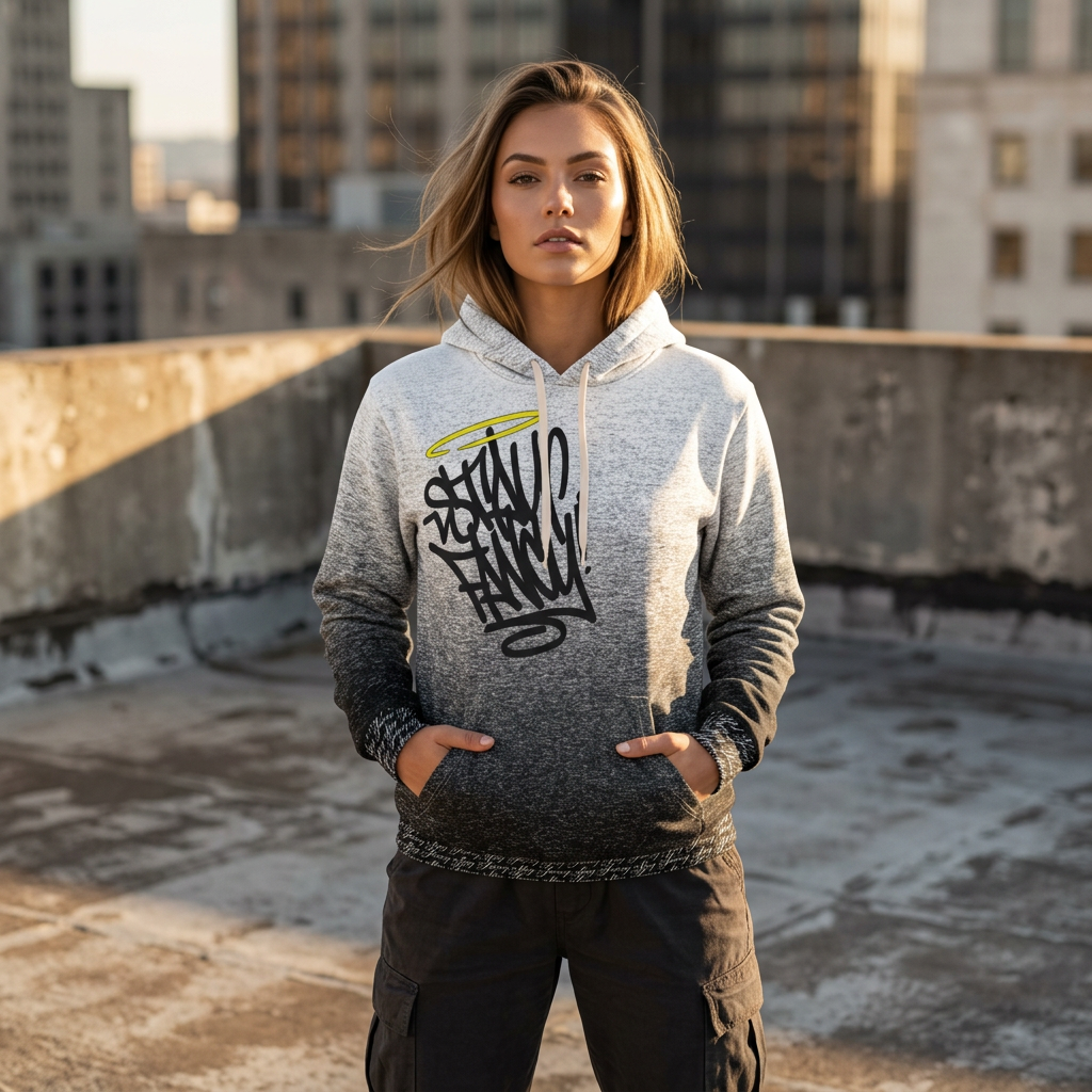 Stay Fancy Static Fade Women's Pullover Hoodie