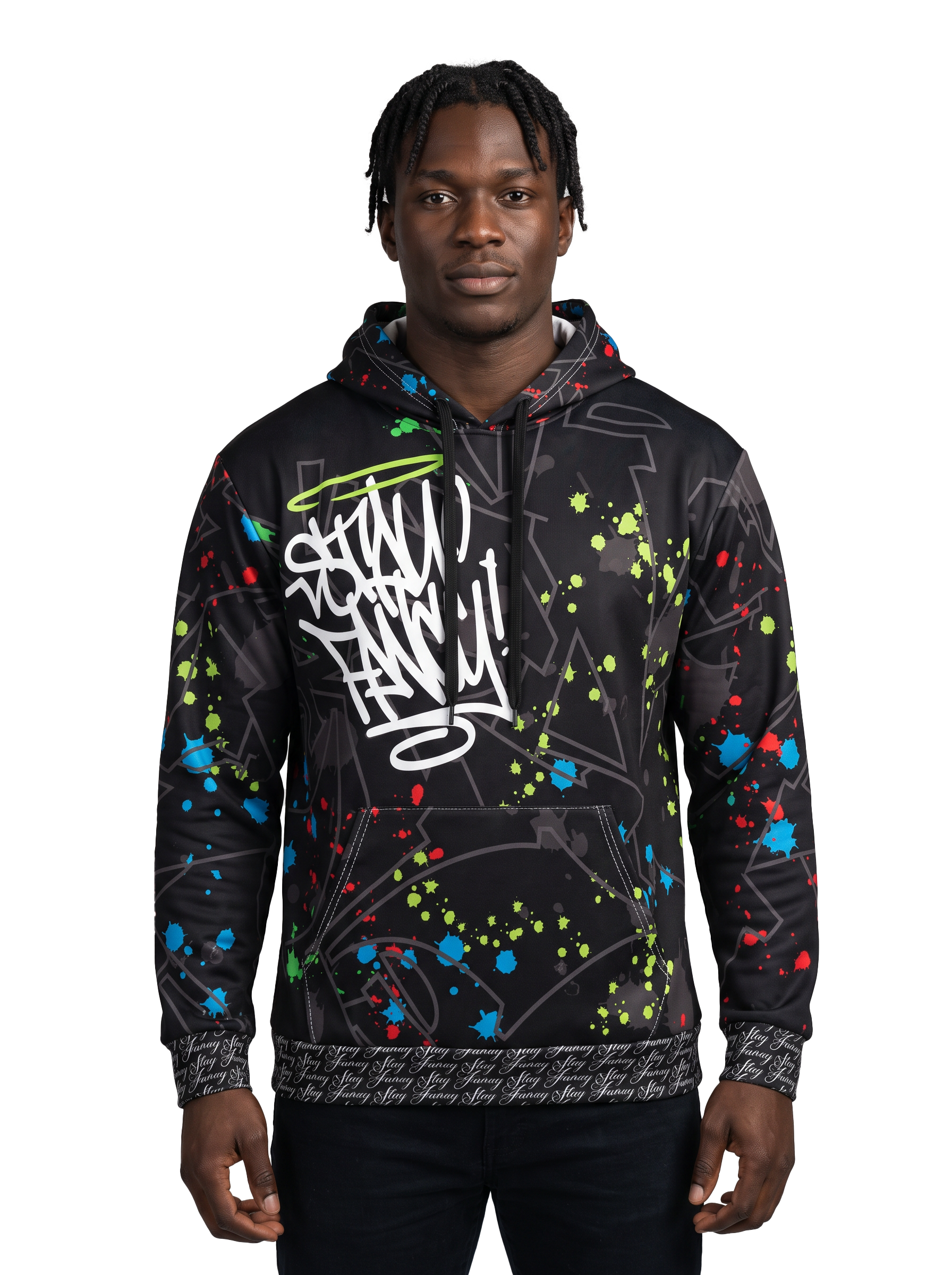 Graffiti Splash Men's Pullover Hoodie