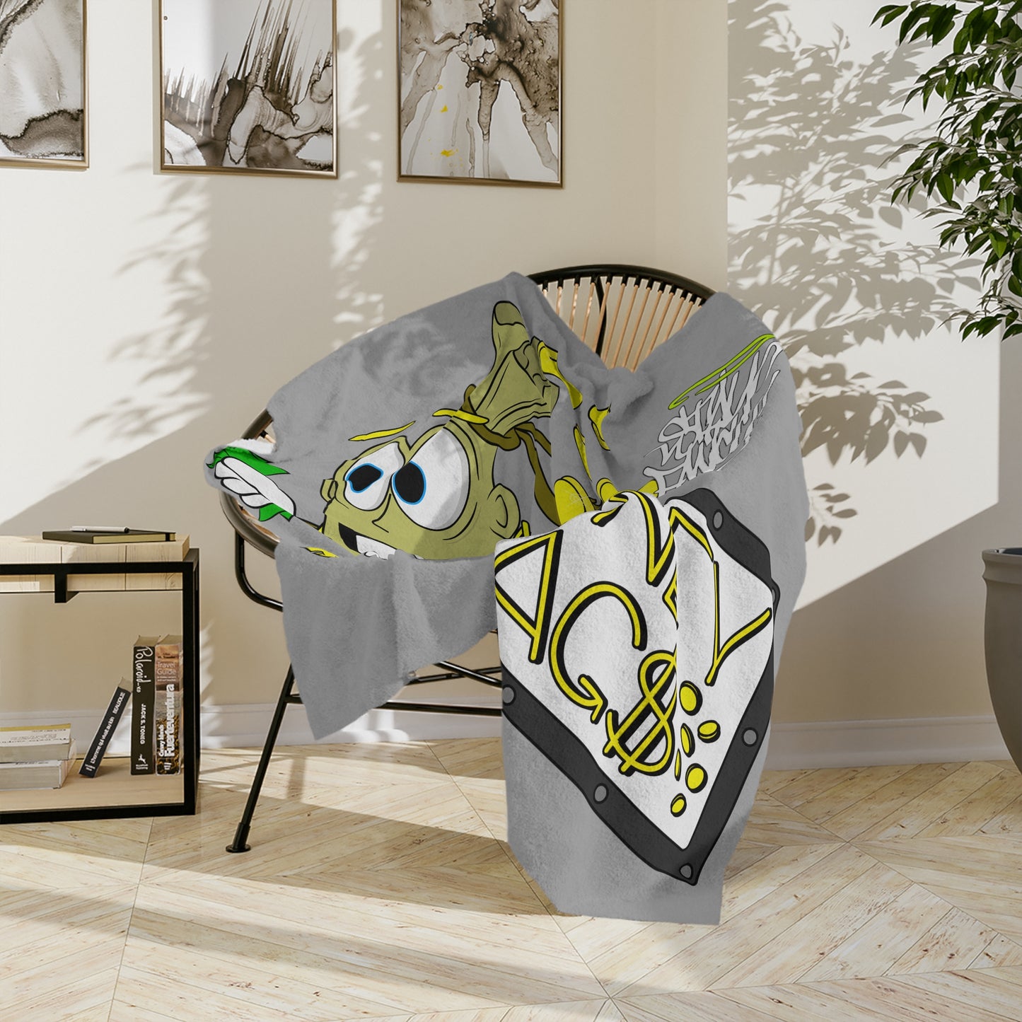 Money Bags Velveteen Minky Blanket