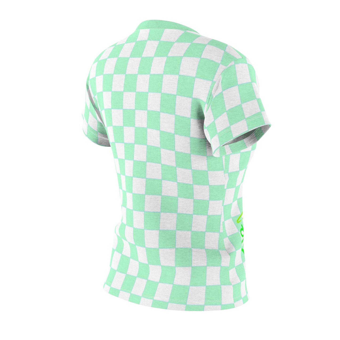 Green Squares Fancy Women's Top