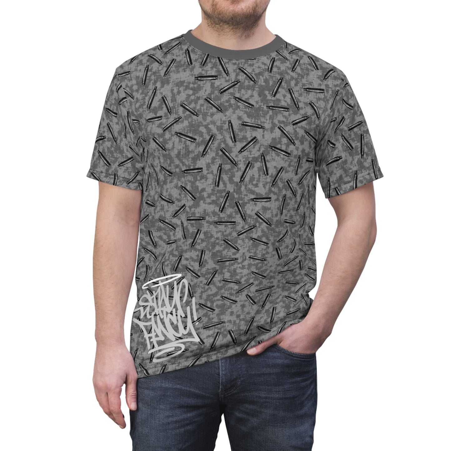 SF Shell Gray Camo Unisex Badass Graphic Tee