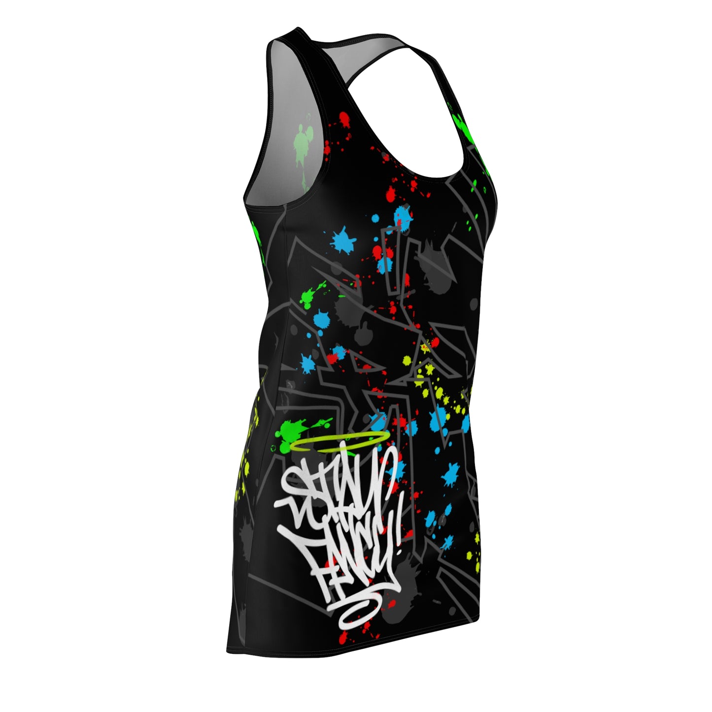 Stay Fancy Graffiti Splash Women's Racerback Dress