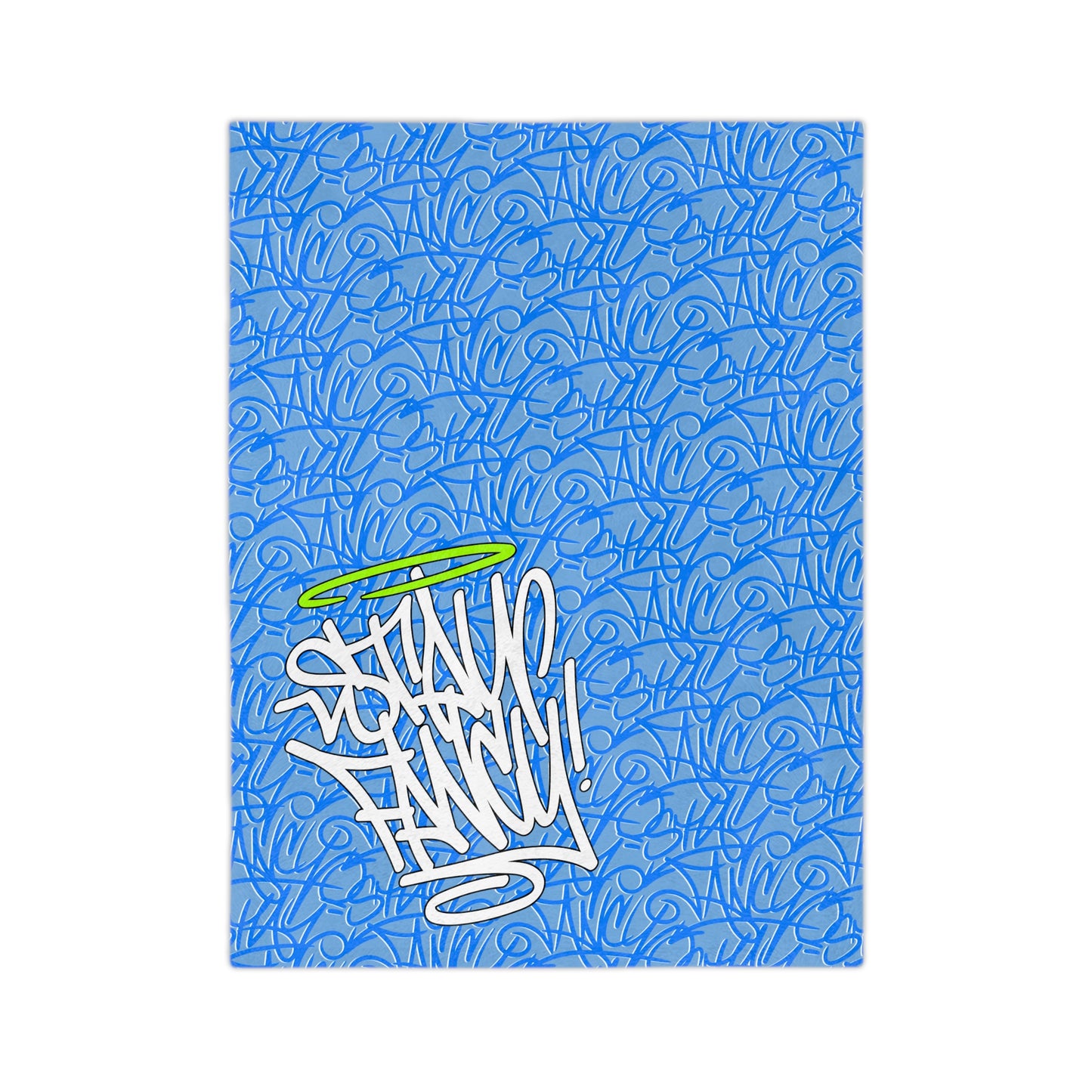 SF Graffiti Velveteen Minky Blanket