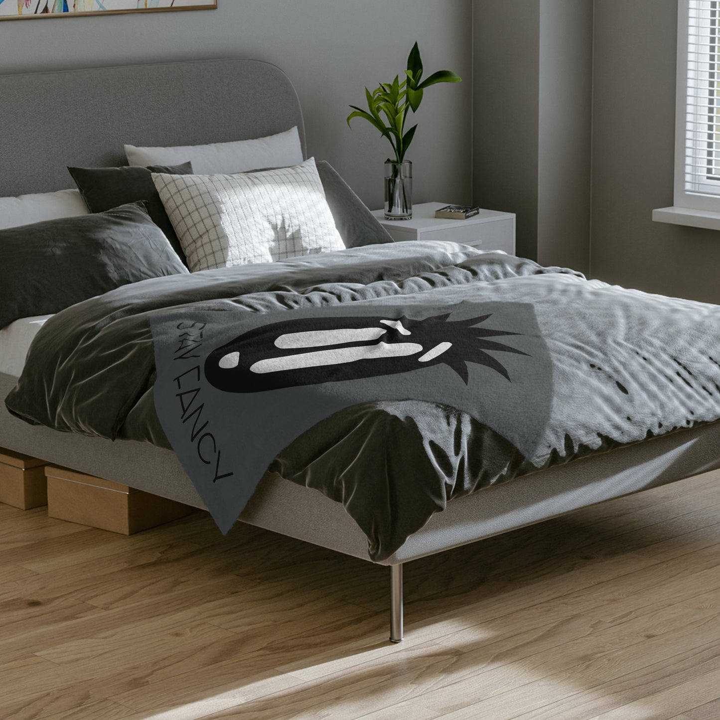 SF Icon Velveteen Minky Blanket