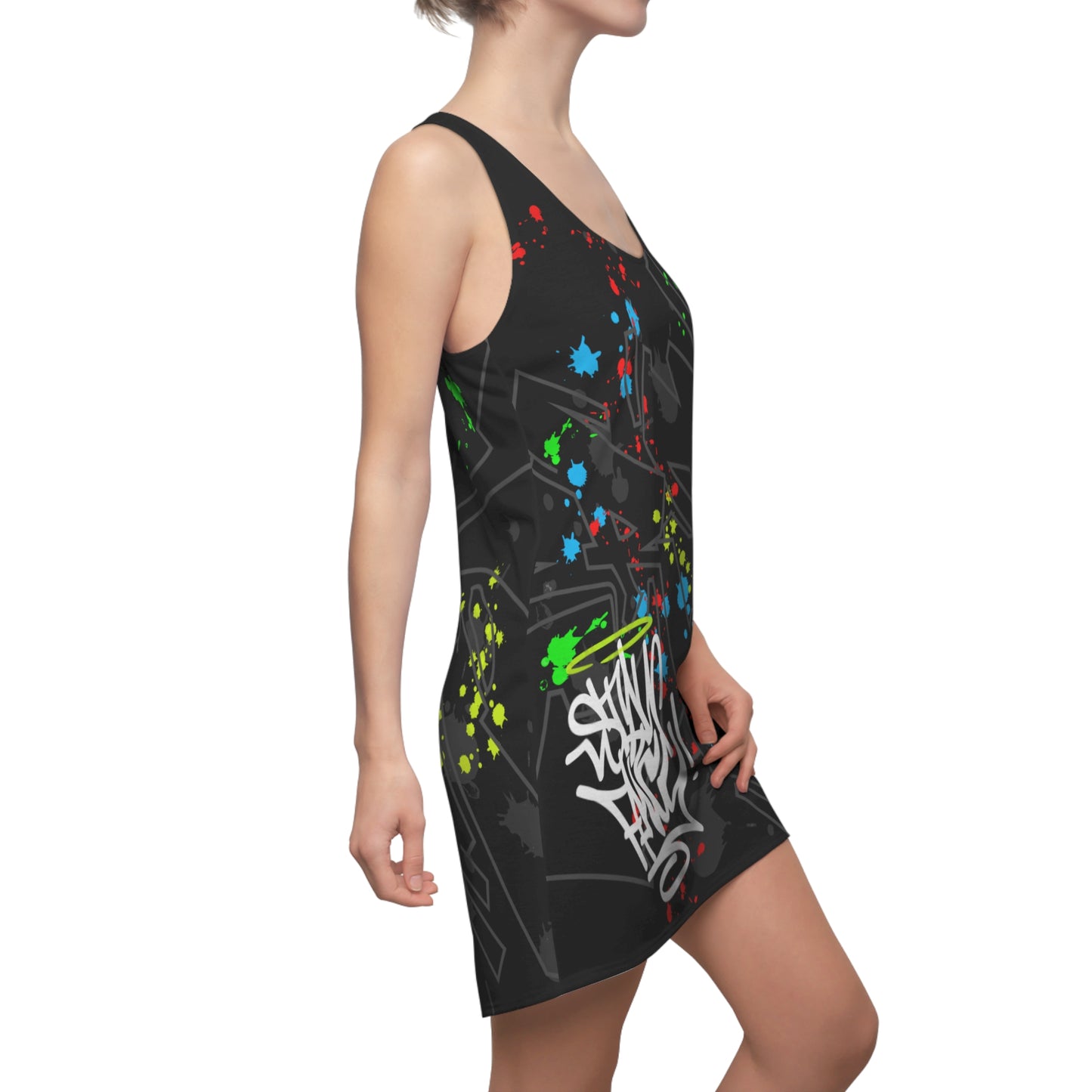 Stay Fancy Graffiti Splash Women's Racerback Dress