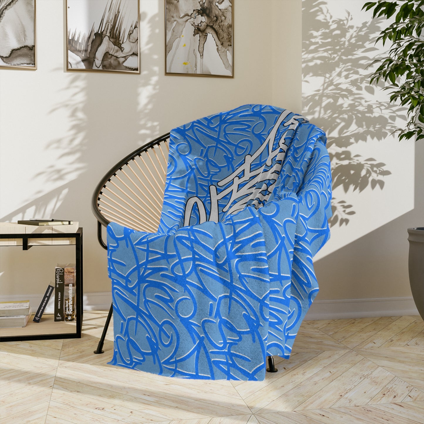 SF Graffiti Velveteen Minky Blanket