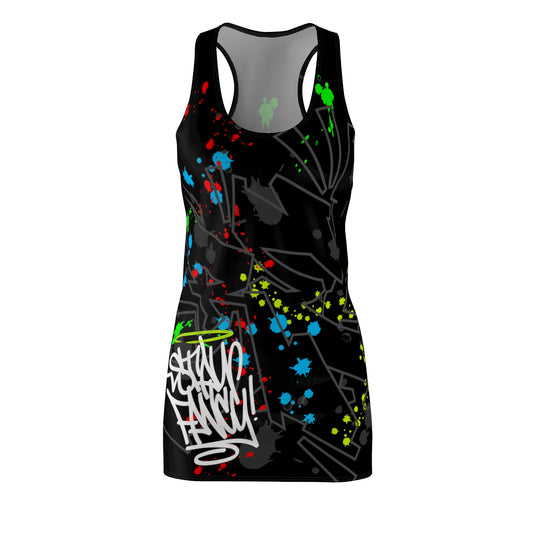 Stay Fancy Graffiti Splash Women's Racerback Dress