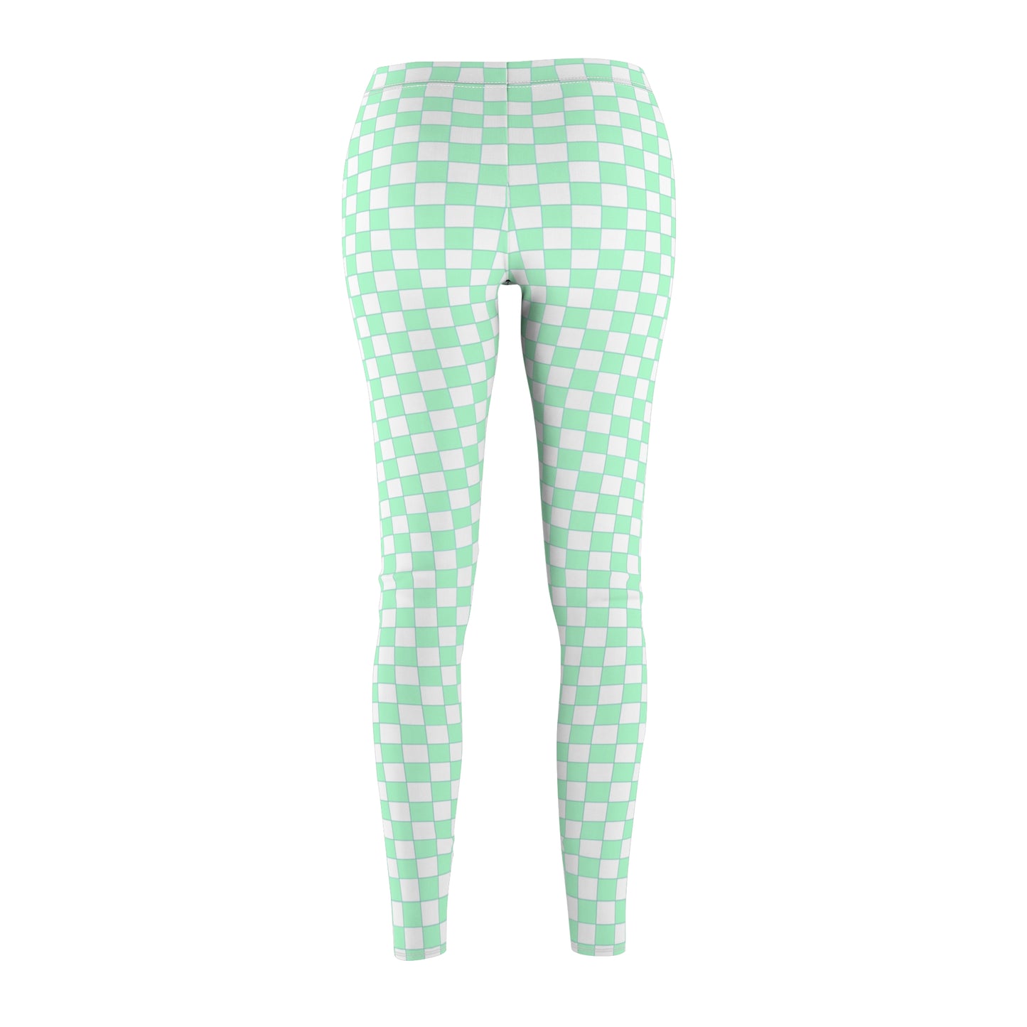 Green Squares Women's Fancy Leggings