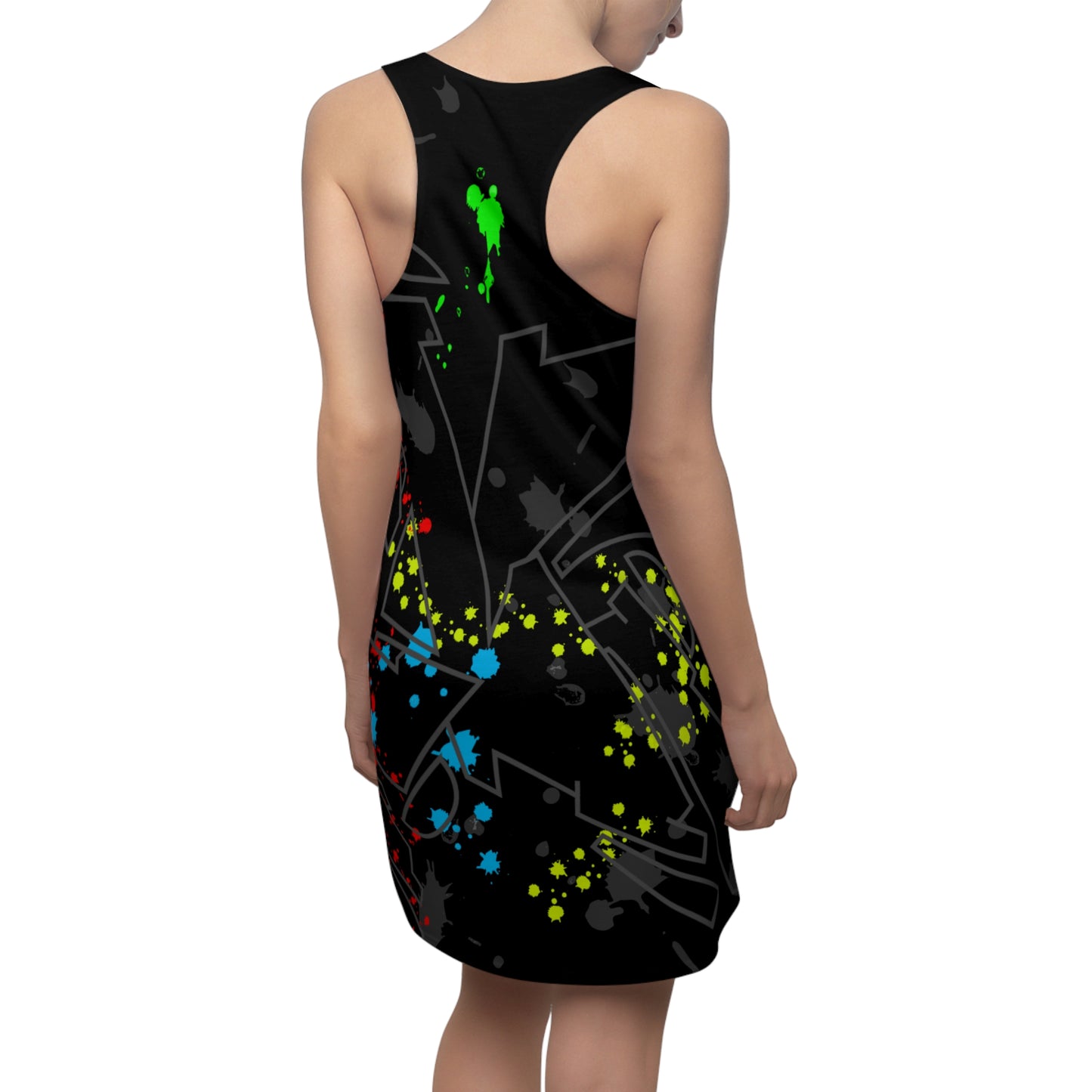 Stay Fancy Graffiti Splash Women's Racerback Dress