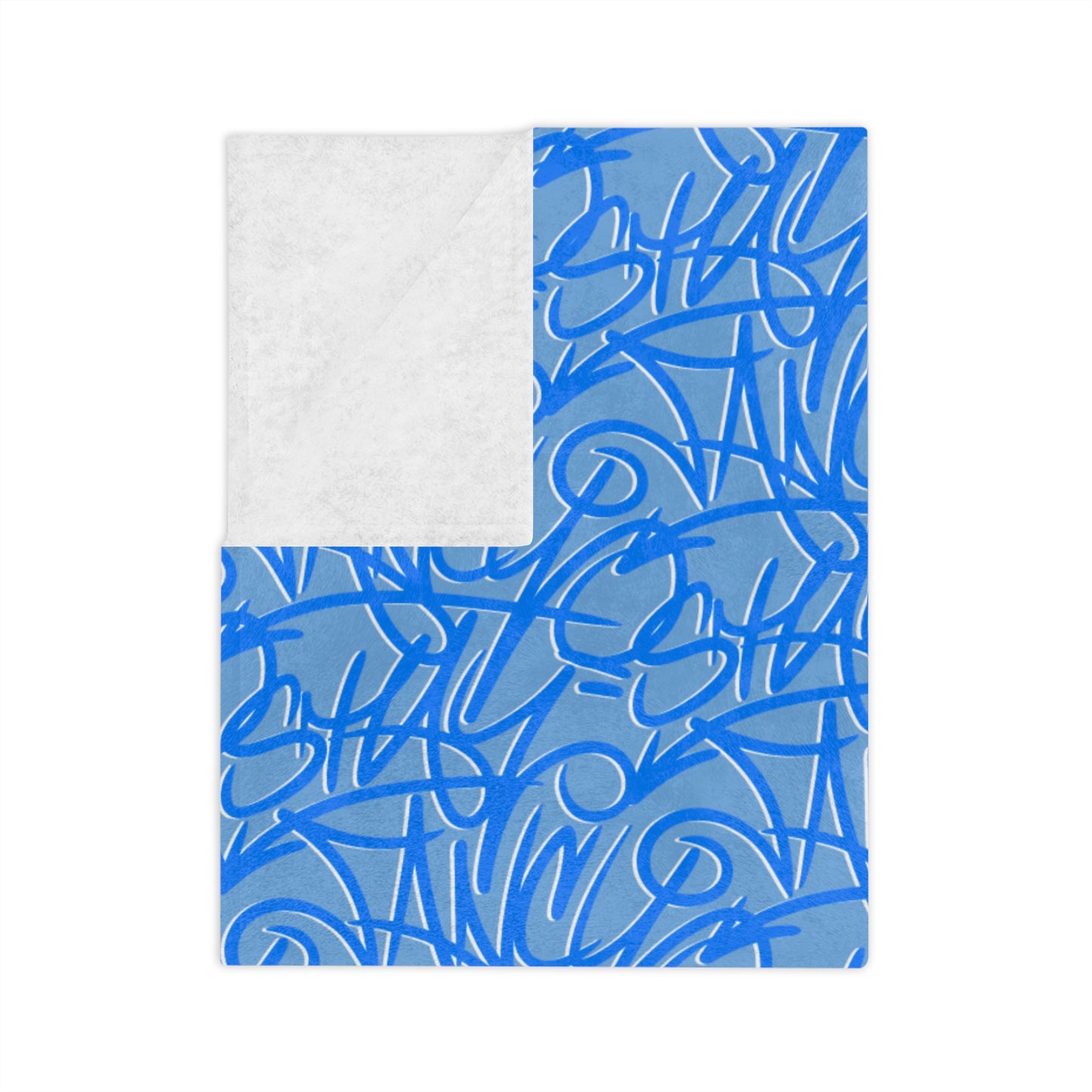 SF Graffiti Velveteen Minky Blanket