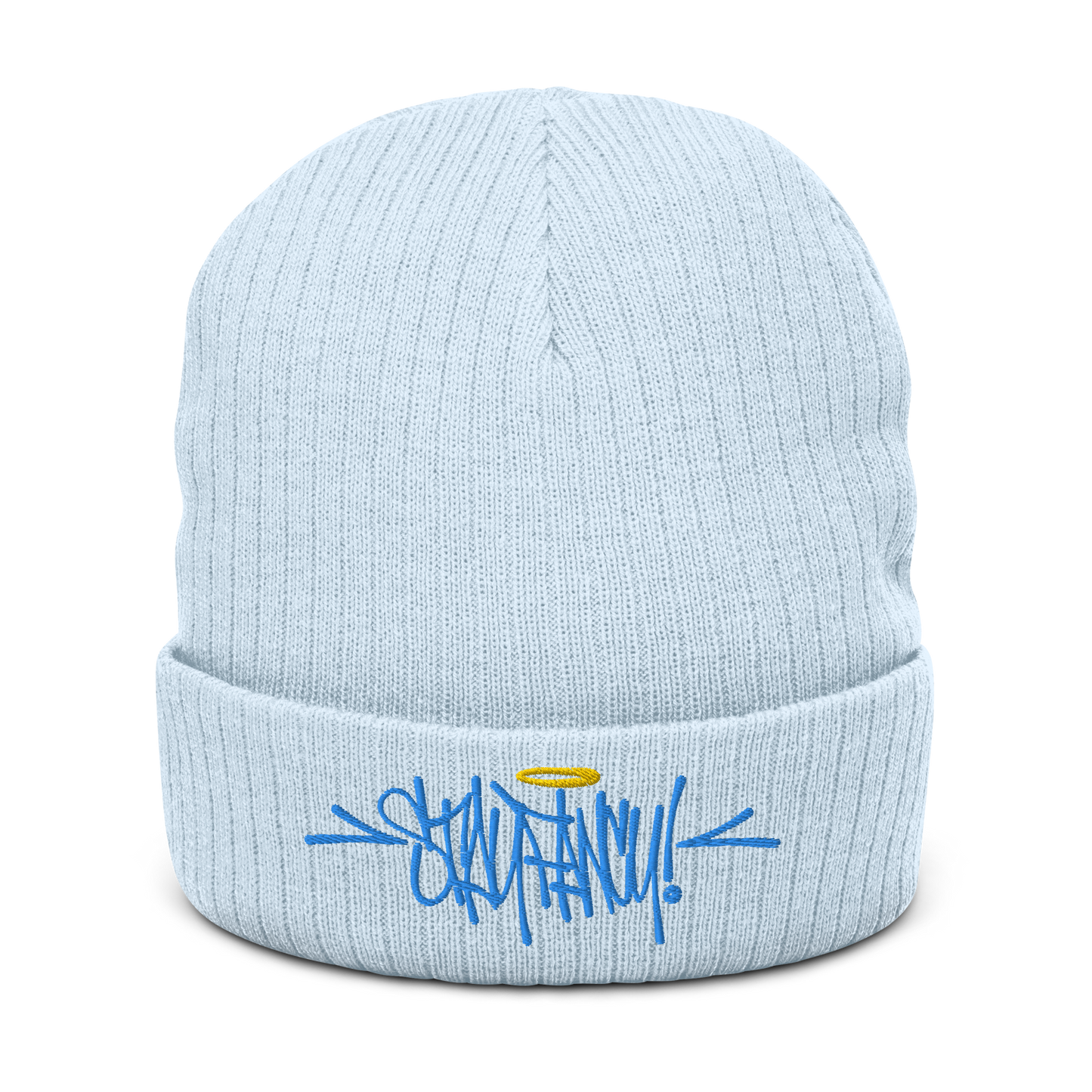 Stay Fancy Ribbed knit beanie