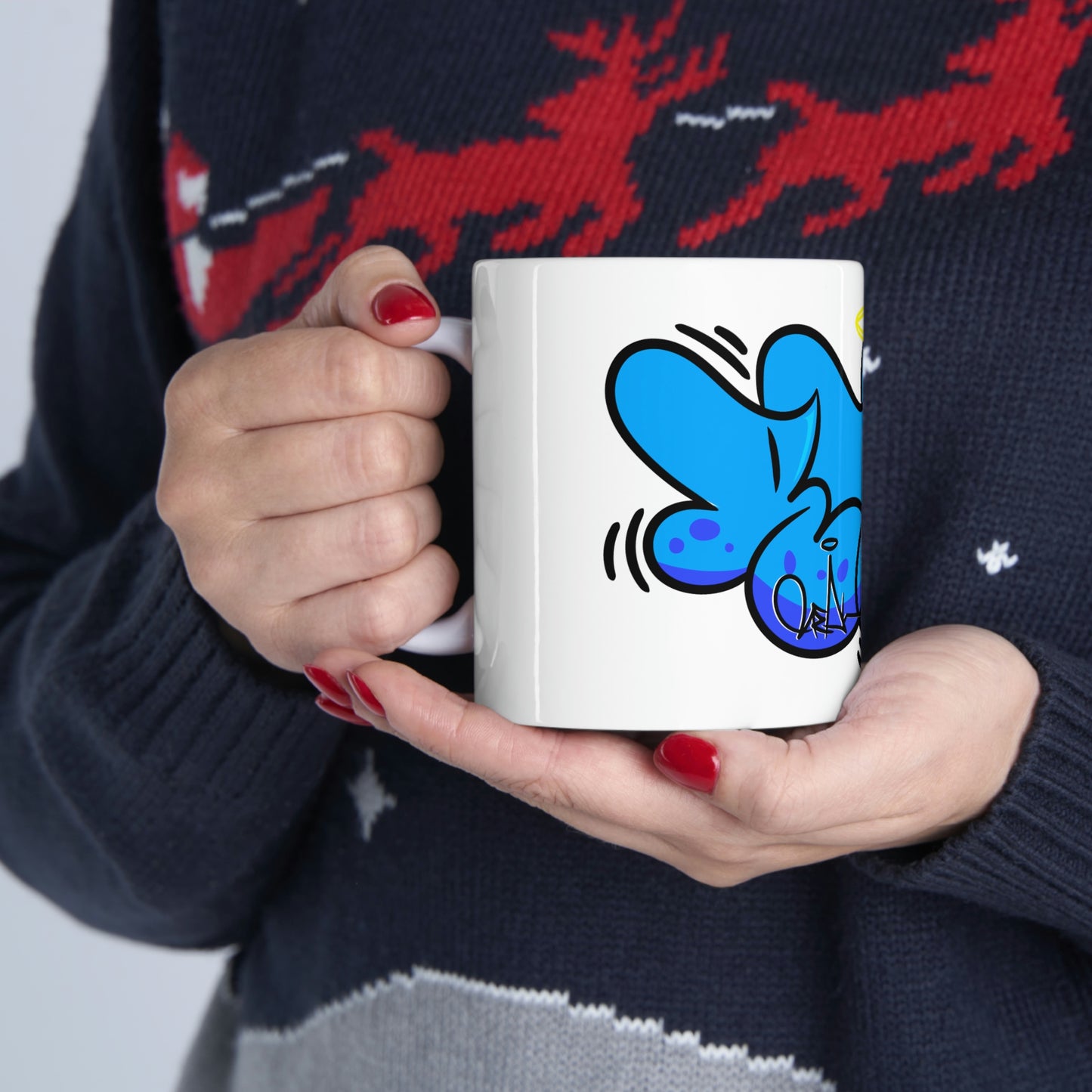 REAL Blue Drip Throwie Mug 11oz SFTM