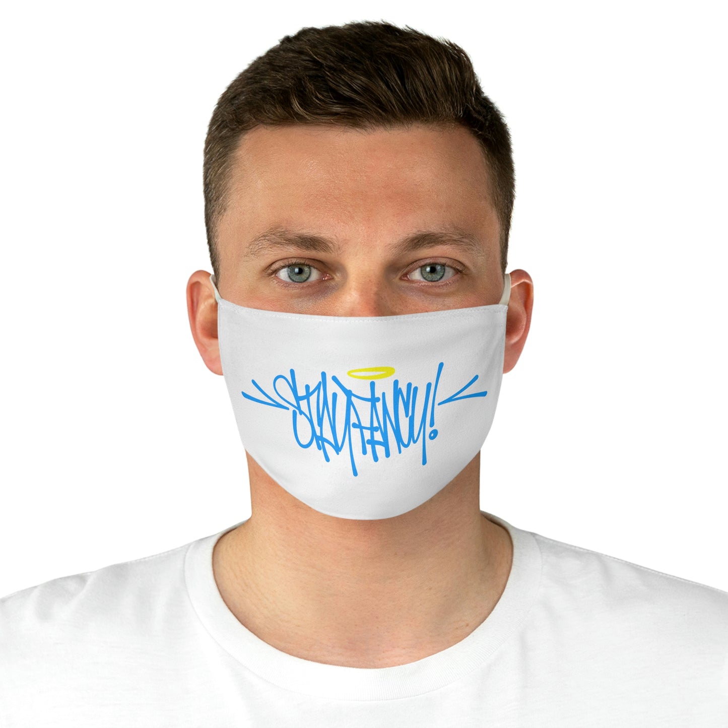 White Stay Fancy Fabric Face Mask SFA