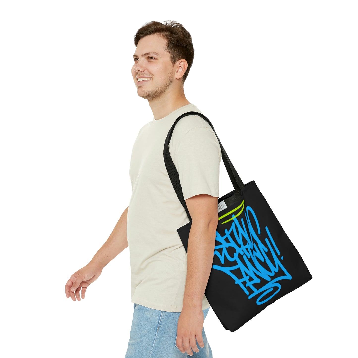 Stay Fancy Blue Handstyle Hand Bag